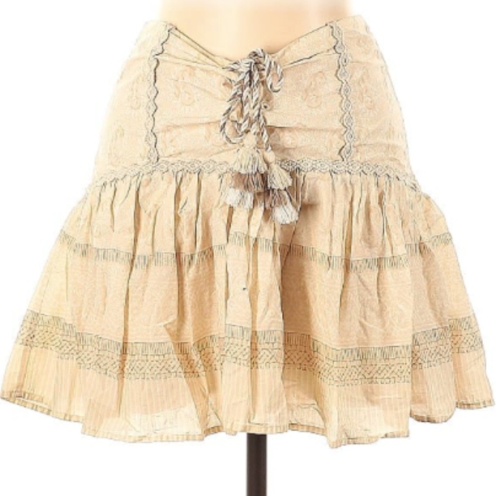 Chelsea & Violet Smocked Tan Skirt